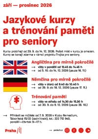 Jazykové kurzy a&nbsp;kurzy trénování paměti — podzim&nbsp;2026